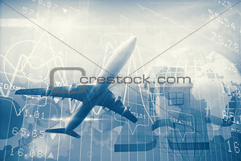 Composite image of graphic airplane