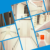 Composite image of data center