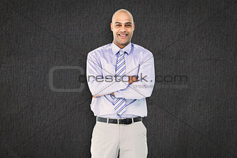 Composite image of happy businessman