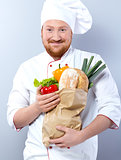 Head-cook holding package with fresh food