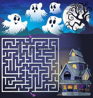 Maze 3 with ghosts and haunted house