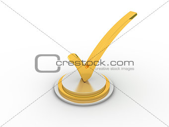 Golden check  mark icon.