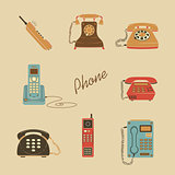 Retro Phone Icons