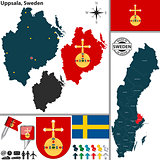 Map of Uppsala, Sweden