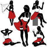 Pin Up Silhouettes