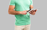 Man working with a tablet, 