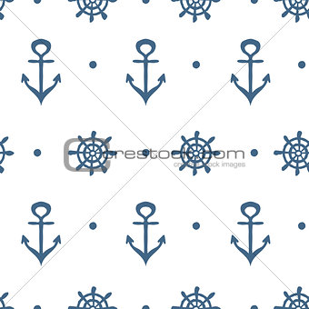 Blue and white nautical template