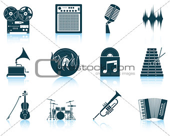 Set of musical icons
