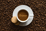 Still life - coffee wtih text  Belgium