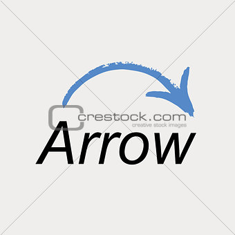 Arrow icon logo. Vector emblem