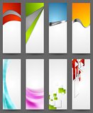 Abstract tech, metallic and wavy vertical banners