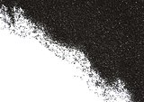 Black abstract vector sand on white background