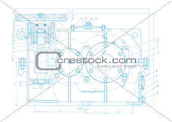 Abstract engineering drawing vector background