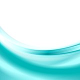 Abstract elegant cyan blue smooth vector waves background