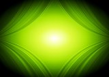 Abstract vector green waves tech background