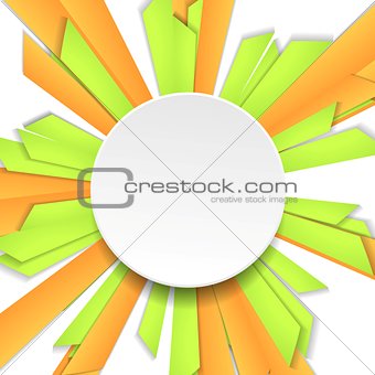 Geometric tech bright background with circle