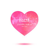 Heart vector watercolor banner