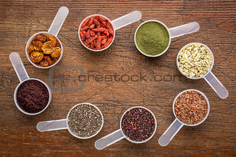 superfoods -  seed, berry, powder and grain