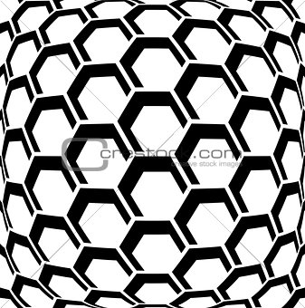 Geometric hexagons pattern. Textured background.