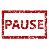 Pause rubber stamp