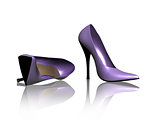 Woman purple shoes