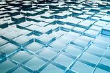 abstract glass cubes background