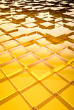 abstract glass cubes background