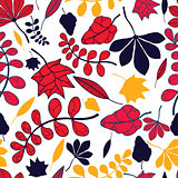 seamless autumnal leaves pattern