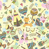 vector Indian doodle pattern