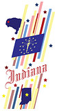 Abstract symbols of the State of Indiana