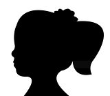 child head silhouette vector