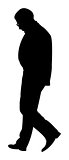 walking man silhouette vector