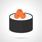 Maki sushi flat color vector icon