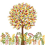 Colorful Autumn Tree Background