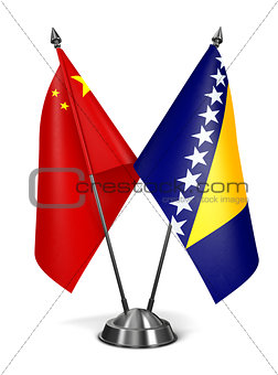 China, Bosnia and Herzegovina - Miniature Flags.