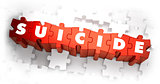 Suicide - Text on Red Puzzles.