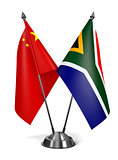 China and South Africa - Miniature Flags.