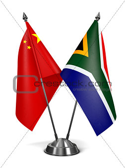 China and South Africa - Miniature Flags.