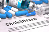 Diagnosis - Cholelithiasis. Medical Concept.