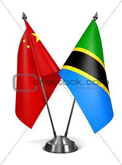 China and Tanzania - Miniature Flags.