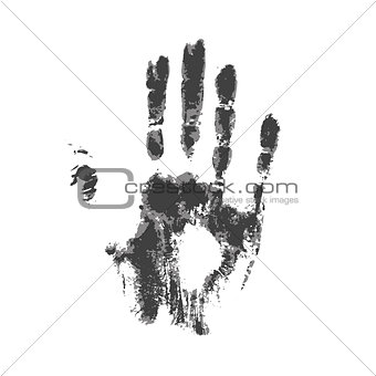 Print of hand, ink pattern for your design