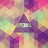 Retro background with triangles.