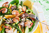 Seafood and vegetables salad