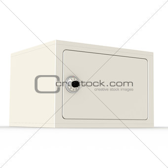 Safe box with white background