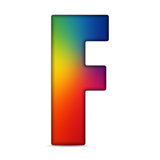 Gay Flag Shiny Glass Alphabet