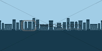 Vector Background City Buildings