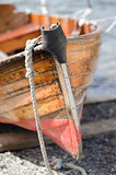 Wooden rowboat