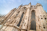 View of Duomo cathedral in Milano, Italy
