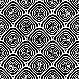 Design seamless monochrome twirl pattern