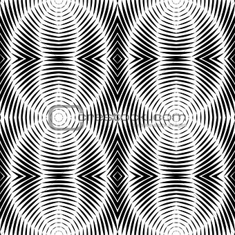 Design seamless striped ellipse pattern